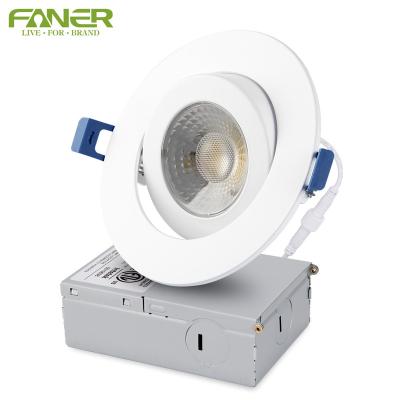 China Modern FANER Pot Light Gimbal ETL Led Downlight 4inch Dimmable ETL FCC Listed for sale