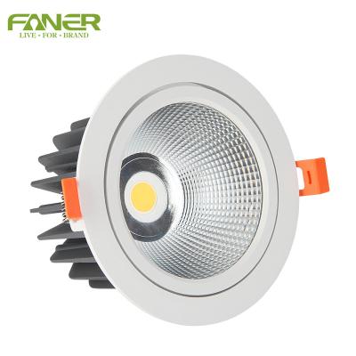 China New Mid Century Faner Cob Adjust Led Recessed Spot Light 3/6/9/12/15/24/30W For Hotel for sale