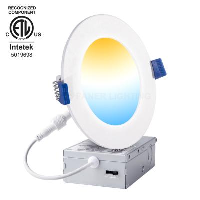 China Modern 4 Inch Round Super Slim Led Recessed Light With Etl Type IC for sale