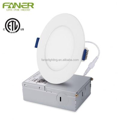 China Modern Etl (5019698) Ultrathin 9w 12w 15w 18w Residential Led Downlight With Junction Box Driver For America Canada for sale