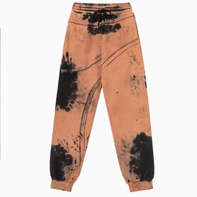 China Vintage Anti-pilling Casual Street Wear Plus Size Cotton French Terry Tie Dye Acid Wash Men's Sweatpants Unisex Sport Jogger Pants Trousers for sale