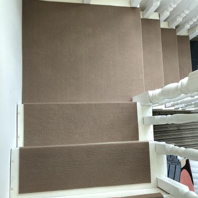 China Washable Newly Designed Stair Carpet With Fold Down Edge Protection Stair Treads Anti-Skid Stair Mats for sale