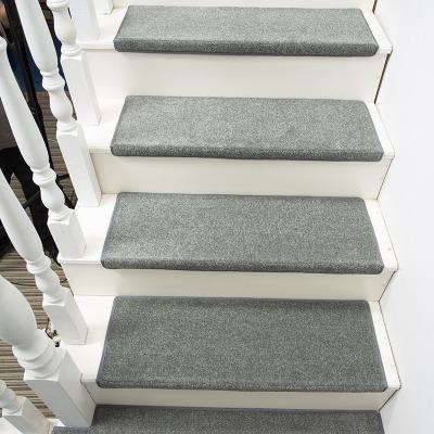 China Washable Soft Woolen Staircase Carpets Luxurious Stair Step Pad and Stair Treads for sale