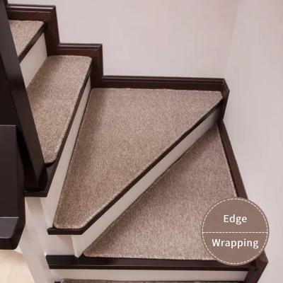 China Washable Home Adhesive Free Self Priming Stair Treads Elegant Custom Logo Handmade Stair Rugs for sale