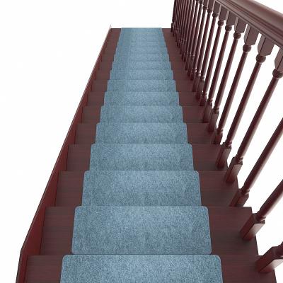 China Washable Install Simple Stair Carpet Cheap Stair Rug Stain Resistant and Waterproof Stair Mats for sale