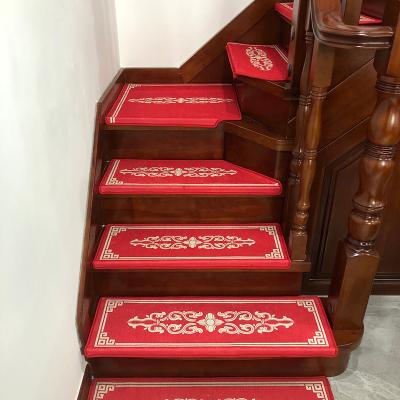 China Washable High Quality Crystal Velvet Staircase Tread Carpet Staircase Carpet for sale