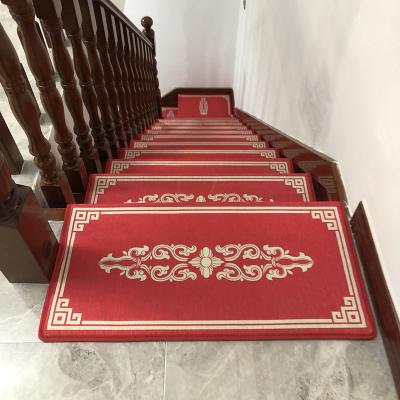 China Washable Modern Style Crystal Velvet Staircase Tread Pad Staircase Tread Carpets for stair for sale