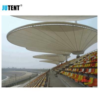 China 2019 Waterproof Flame Retardant UV-Resistance Fabric Structure Tensile Building For Stadium Bleacher Roof Cover Canopy for sale