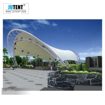 China High Quality Car Parking Jutent PVC Pagoda Hotel Tent Full Set White Stretched Canopy Tent for sale