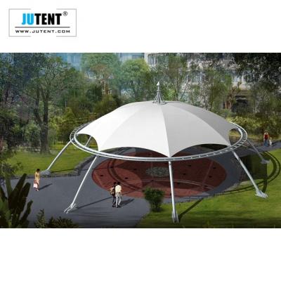 China UV-Resistance Waterproof Fireproof Waterproof Cover Membrane Tensile Structure For Center Landscape Square Shed for sale