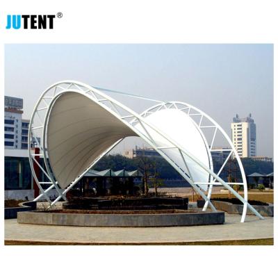 China New Design Outdoor Stage Waterproof Fireproof Canopy UV-resistance Membrane Fabric Structure Tensile Tent for sale