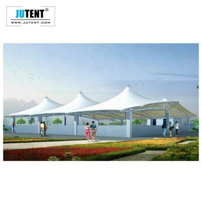 China Waterproof UV-Resistance PVDF Fabric Roof Membrane Flame Retardant Lightweight Tensile Structure for sale