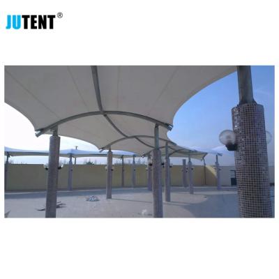 China Waterproof UV-Resistance Corridor Shade Membrane Structure Flame Retardant Customized Tension Canopy for sale