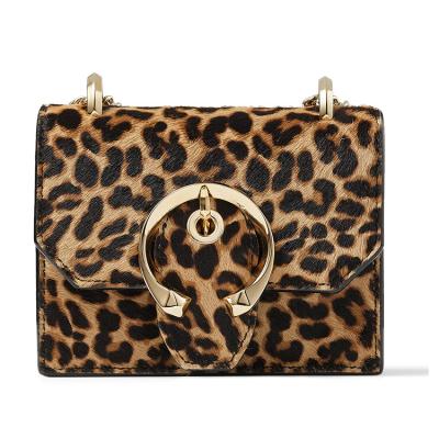 China Fashion 2202 small leopard print high quality custom made ladies pattern luxury women handbag with chain for sale