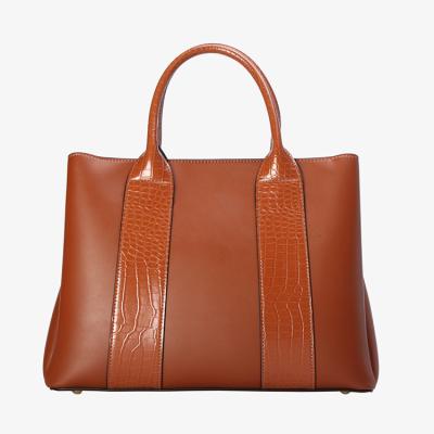 China Elegant style ladies cross - bolso de las senoras stylish large capacity female brown handbag tote bag body handbags for sale