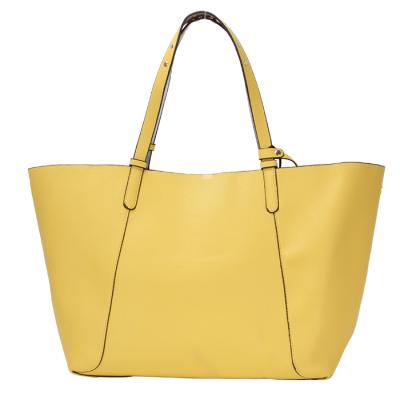 China PU Leather Women's Handbags Tote Bags Fashion Ladies Fashion Large Large Clips Popular Yellow Handbags for sale