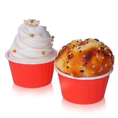 China Solid Color Disposable Paper Wrappers Muffin Cupcake Liners Baking Paper Cup Liners White Paper Cake Cup for sale