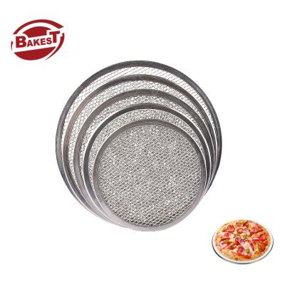 China 1.0mm Aluminum Alloy Net Round Pizza Net Aluminum Alloy Pizza Net Bakest Rack Barbecue Food Cooling Baking Tray for sale