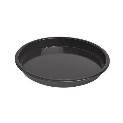 China Viable Black Pizza Baking Pan Pan Thicken Non Stick Deep Pie Pancake Pizza Tray Round Pizza Baking Pan for sale