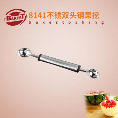 China Viable Wholesaler Stainless Steel Double Head Fruit Ice Cream Digging Tools for sale