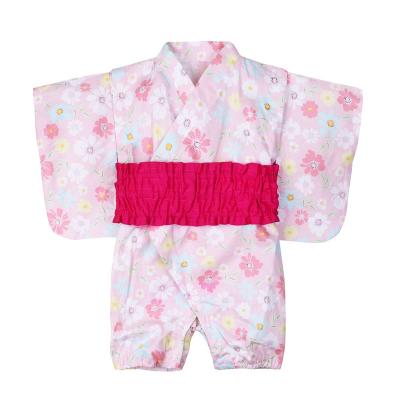 China Wholesale Casual Cotton Asian Japanese Kimono Summer Clothing Newborn Kids Classic Short Sleeve Baby Romper for sale