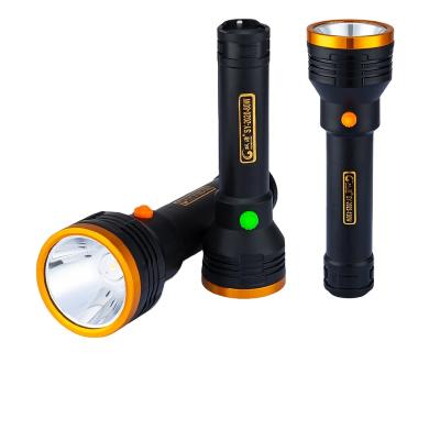 China Camping 3 Watt Led Rechargeable Torch Flashlight Flashlight Torch Lighter Lamp with 18650 Batteries for sale