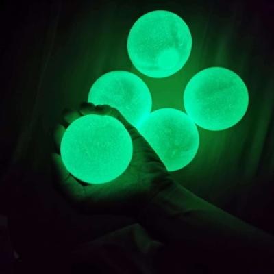 China New Design Outdoor Relief Neon Sticky Glow In The Dark Stress Ceiling Balls for sale