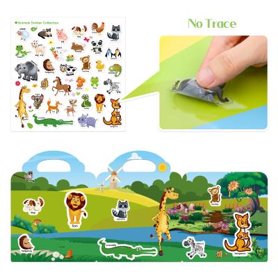 China Custom Different Type Reusable Children Sticker Game ABS Funny Plastic Fun Book for sale