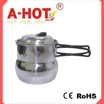 China Portable Backpacking SUS304 Stainless Steel Camping Cooking Pot Cookware for sale