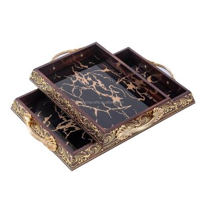 China Viable Decorative Wooden Serving Trays Home Decor Nordic Tray Set For Cosmetics Vanity Dresser Magazine Bedroom Homes for sale