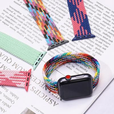 China Fabric Factory Direct Nylon Woven Loop Braided Solo Sports Band For Apple Watch Band iWatch SE/7/6/5/4/3/2/1 Series for sale