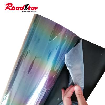 China Polychromatic Heat Transfer Film For Clothing Reflective Label 1.35mx50/roll for sale