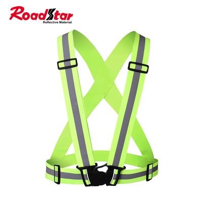 China Outdoor Wholesale Safety Protective Vis Adjustable Reflective Elastic Safety Vest hi for running for sale