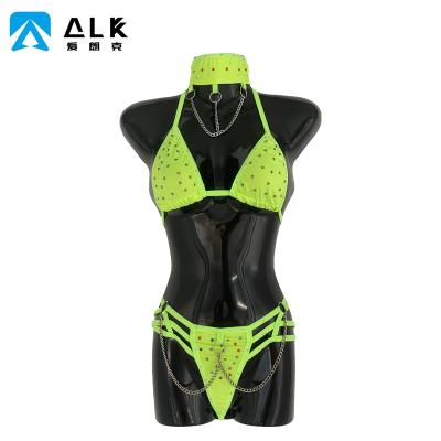 China Wholesale Pole Dance Sets Ailangke Praise Dance Wear Teams Custom Rhinestone Logo For Las Vegas Bar for sale