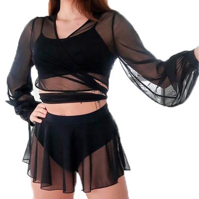 China Fashionable Exotic Hive Mesh Skirt Ailangke Wholesale Pole Dance Costume Pole Dance Hive Mesh Skirt for sale