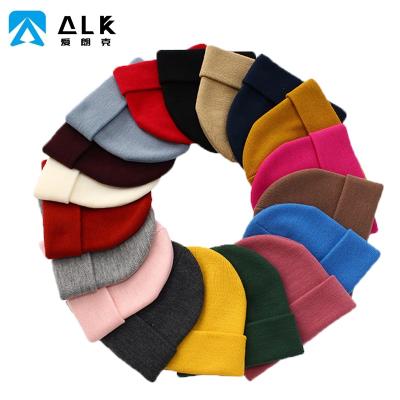 China breathable & Bohemian Slapped Original Waterproof Beanie Hat Slouchy 20 Colors Beanies for Women and Men Ski Toboggan Knit Winter Hats for sale