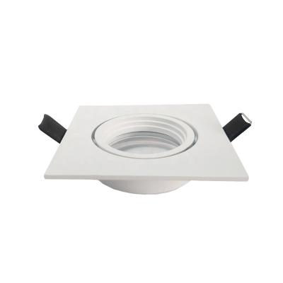 China Mr16 Gu10 Modern White Spotlight Frame Bracket Square Aluminum Die Casting Recessed Led Spot Light Holder For Home for sale