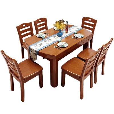 China Foldable Wholesale OEM Chinese Designer Kitchen Solid Wood Dining Table 8 Seater for sale