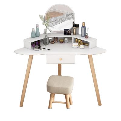 China High-grade Nordic simple modern (the other) adjustable triangle all solid wood bedroom corner dressing table for sale