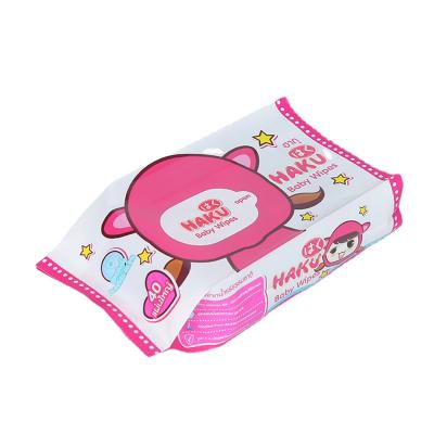 China Custom Printing Refillable Wet Cloth Pouch Tissue Cloths Wet Cloth Bag / Tissue Paper Bag Wet Box Bag Refillable Wet Pouch With Sticker for sale