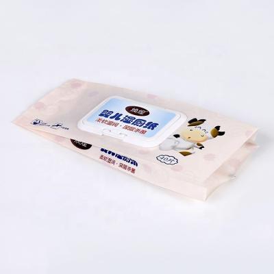 China China Factory Wet Wipes Bag / Tissue Paper Bag China Factory Wet Wipes Packaging Bag Portable Alcoholic Disinfection Wipe Wet Pouch With Lid for sale