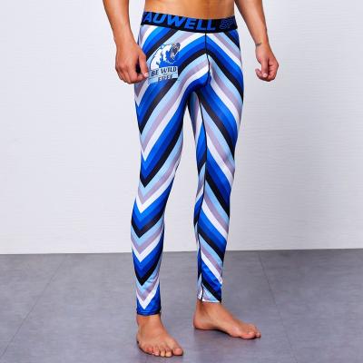 China QUICK DRY Men's sports printed pants fashion yoga pants  keep warm long underwear for sale