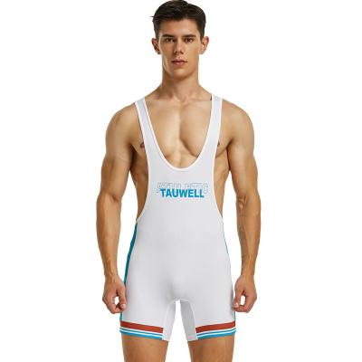 China Anti-wrinkle Men's vest wrestling leotard male fitness shark swimming trunks for sale