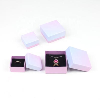 China Recyclable Paper Necklace Packaging Ring Box Velvet Gift Luxury Cheap Jewelry Leather Watch Boxes Custom Size With Logo for sale