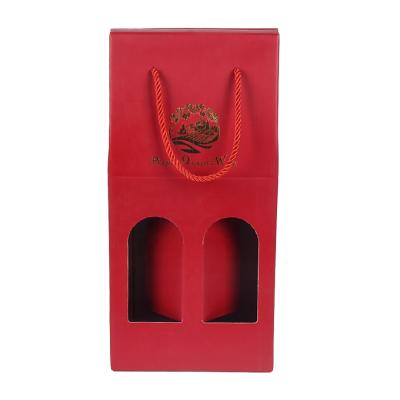 China Business.office.gift .promotion.etc Wine Whiskey Paper Gifts Packaging Custom Boxes With Holder Sign Christmas Cheap Price Box DIY Handle Wrapping Paper For Amazon Walmart for sale