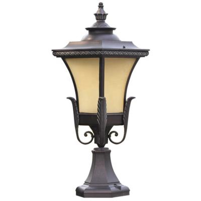 China Best Price Antique Style Outdoor Vintage Decorative Top Light Post Lighting For Garden Wall Mount Glass Aluminum Outdoor Post Top Light for sale