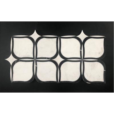 China China Manufacturer Modern Mosaic Arabesque Lantern White Tile Backsplash for sale