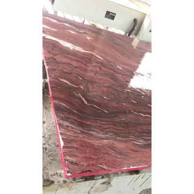 China 2021 Wholesale Farmhouse Interior Decorate Material Red Marble Tiles And Slabs Price for sale