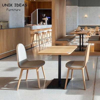 China 75cm Square Solid Wood Dining Table And 4 Chairs Plywood Coffee Shop for sale