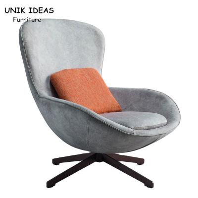 China Der Aufenthaltsraum Gray Swivel Egg Chair Indoor der Kinder mit Kissen-Freizeit 90cm zu verkaufen